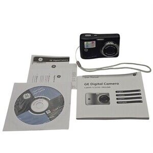 GE RS1200 W1233 12.1MP Digital Camera 3x Zoom Tested Working Black